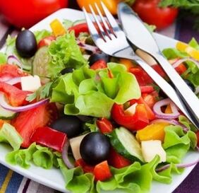 Geméis Salat fir Schëller Arthrosis